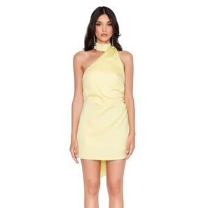 Nookie One Shoulder Yellow Dress